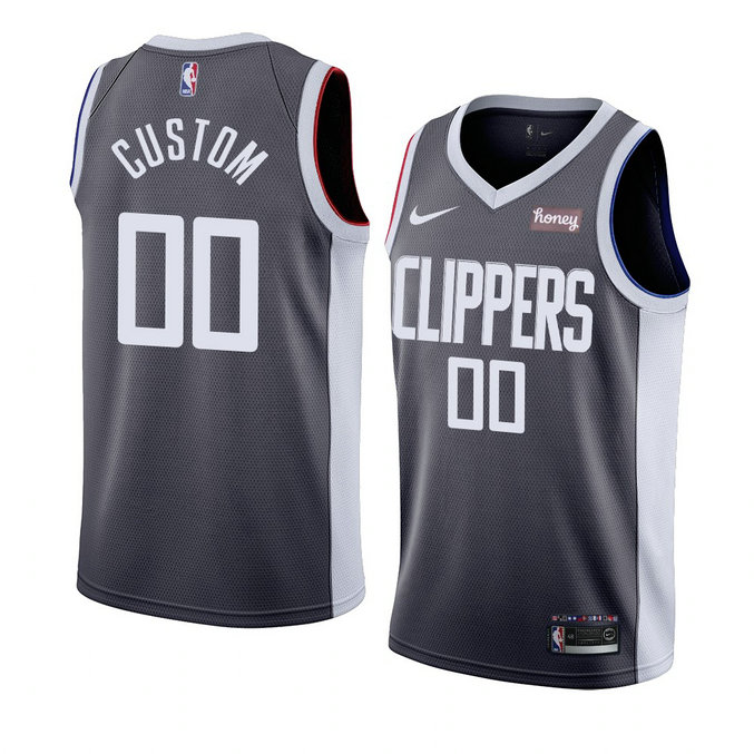 LA Clippers 2021 Custom Earned Edition Swingman Jersey Black LA Clippers 2021 Custom Earned Edition Swingman Jersey Black