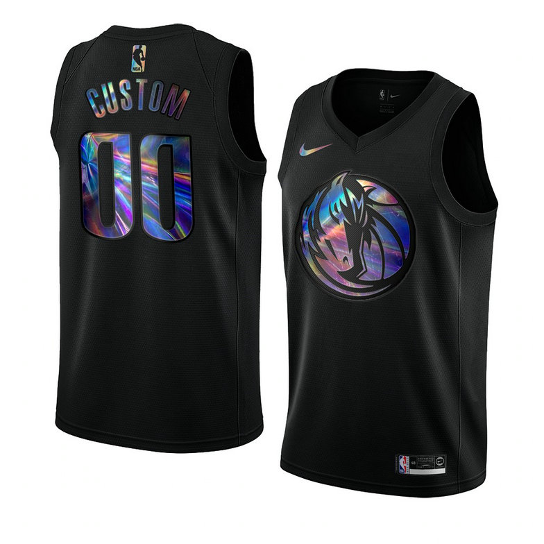 Dallas Mavericks Custom Iridescent HWC Collection 2021 Limited Jersey Dallas Mavericks Custom Iridescent HWC Collection 2021 Limited Jersey