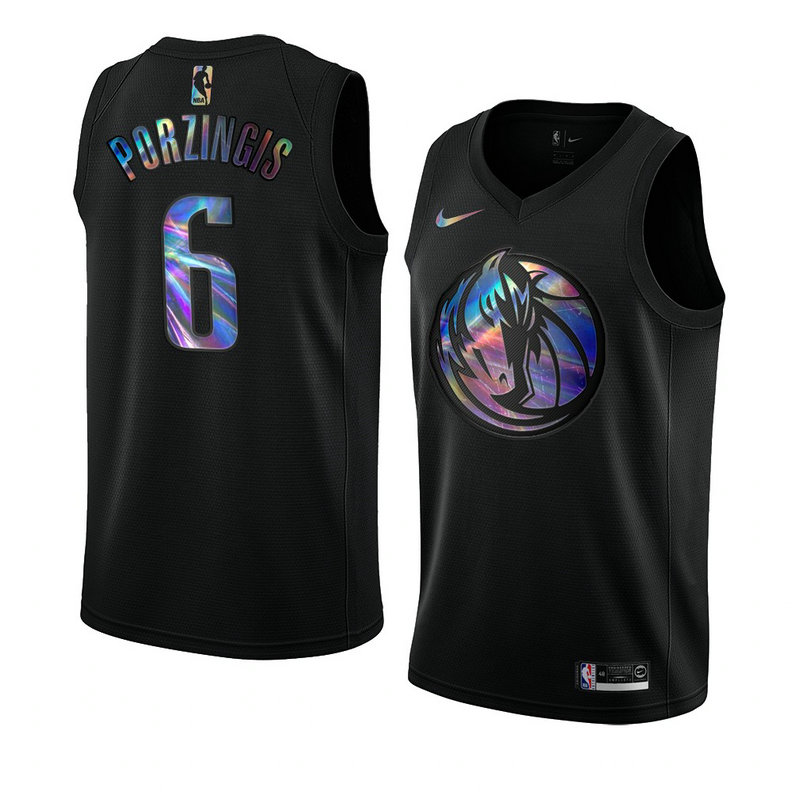 Dallas Mavericks Kristaps Porzingis Iridescent HWC Collection 2021 Limited Jersey Dallas Mavericks Kristaps Porzingis Iridescent HWC Collection 2021 Limited Jersey