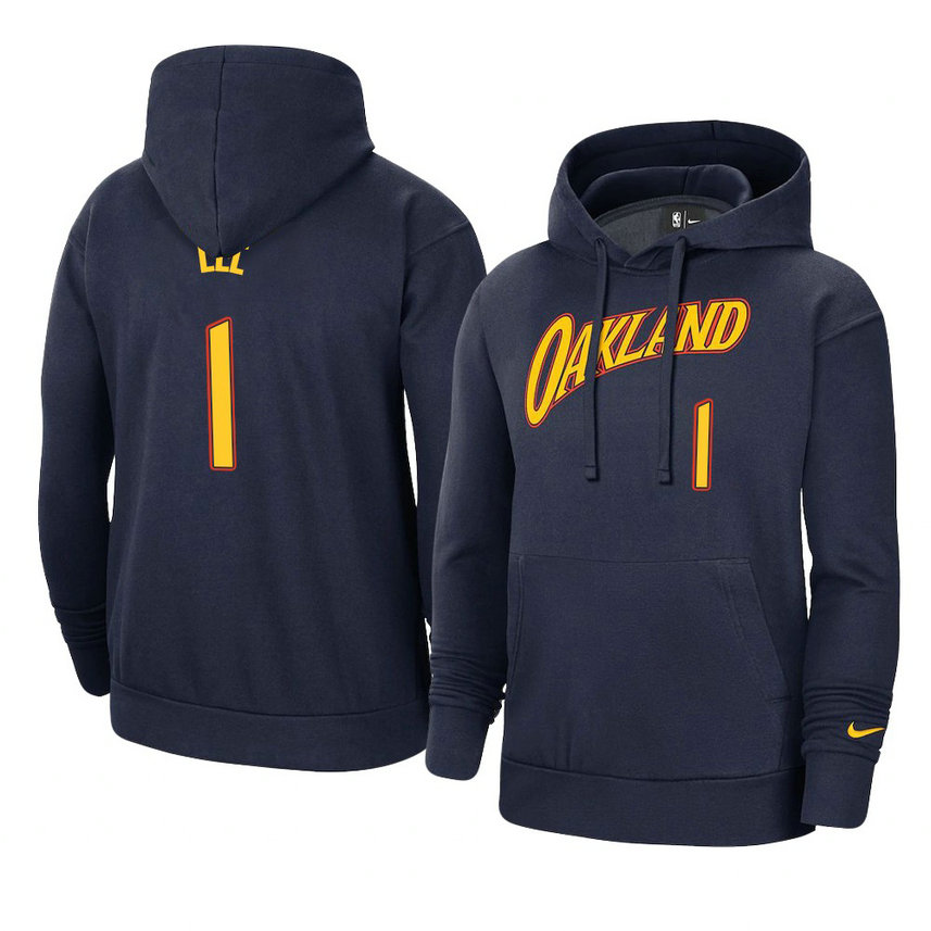 Golden State Warriors Damion Lee Navy Oakland Forever 2021 City Edition Hoodie Golden State Warriors Damion Lee Navy Oakland Forever 2021 City Edition Hoodie