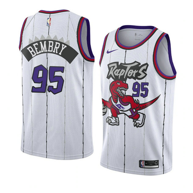 Toronto Raptors DeAndre' Bembry White 2021 Hardwood Classics Jersey