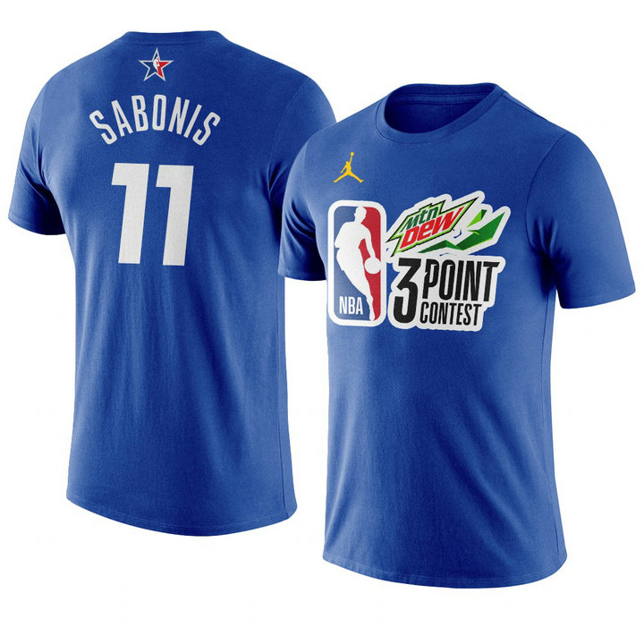 Indiana Pacers Domantas Sabonis 2021 NBA All-Star Game 3point-contest T-Shirt Eastern Conference Royal