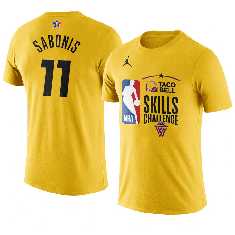 Indiana Pacers Domantas Sabonis 2021 NBA All-Star Game Skills Challenge T-Shirt Gold