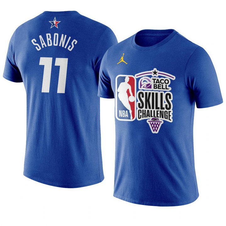 Indiana Pacers Domantas Sabonis 2021 NBA All-Star Game Skills Challenge T-Shirt Royal