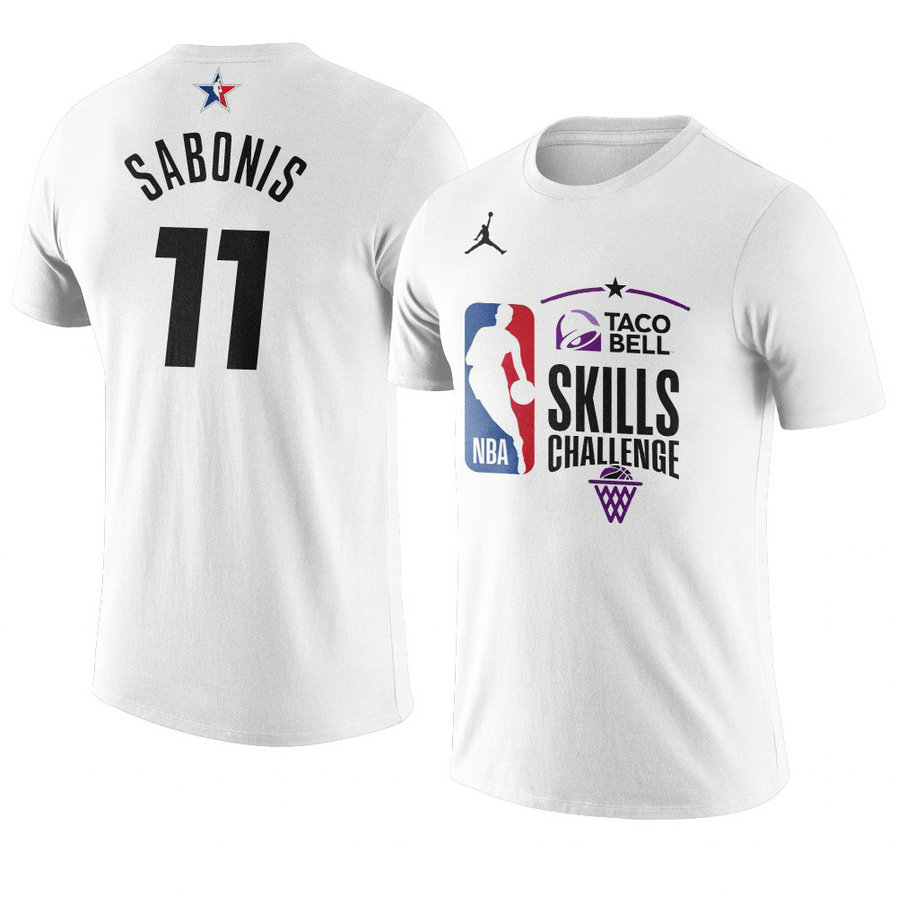 Indiana Pacers Domantas Sabonis 2021 NBA All-Star Game Skills Challenge T-Shirt White
