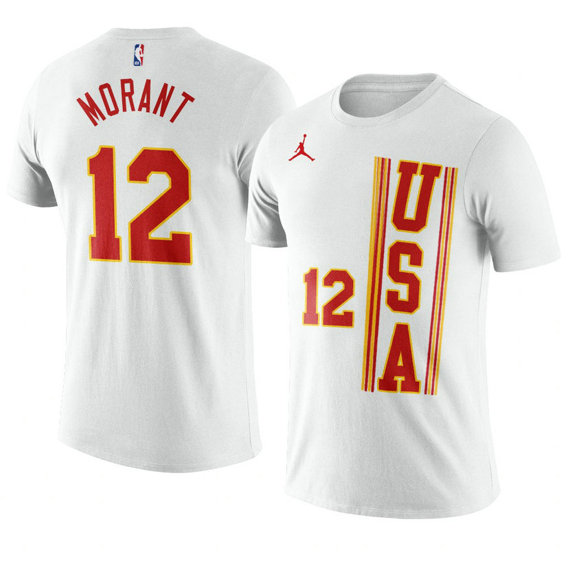 Memphis Grizzlies Ja Morant 2021 NBA Rising Star USA Team T-Shirt White
