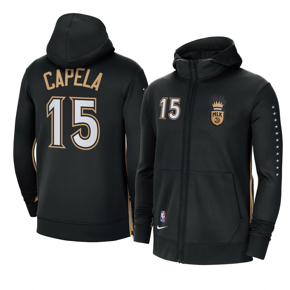 Clint Capela Atlanta Hawks 2021 MLK City Showtime Zip Hoodie Black Clint Capela Atlanta Hawks 2021 MLK City Showtime Zip Hoodie Black
