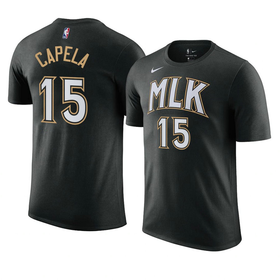 Atlanta Hawks Clint Capela 2021 MLK Day City Edition T-Shirt Black Atlanta Hawks Clint Capela 2021 MLK Day City Edition T-Shirt Black