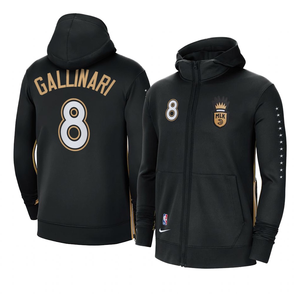 Danilo Gallinari Atlanta Hawks 2021 MLK City Showtime Zip Hoodie Black
