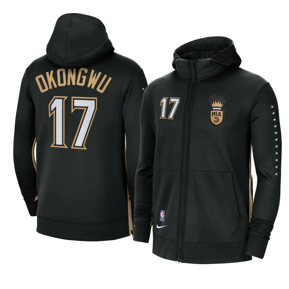 Onyeka Okongwu Atlanta Hawks 2021 MLK City Showtime Zip Hoodie Black Onyeka Okongwu Atlanta Hawks 2021 MLK City Showtime Zip Hoodie Black