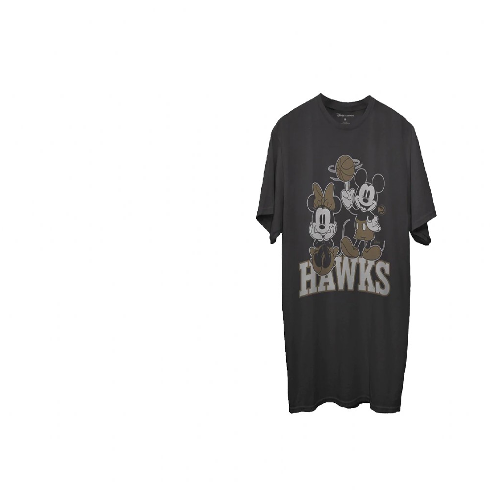 Atlanta Hawks Black Disney Mickey Minnie Junk Food 2021 City Edition T-Shirt Atlanta Hawks Black Disney Mickey Minnie Junk Food 2021 City Edition T-Shirt