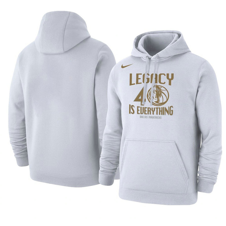 Dallas Mavericks 2021 City Edition Story Club Hoodie - White