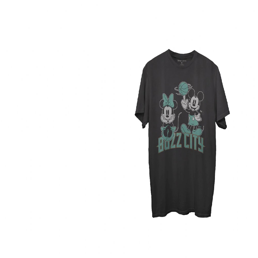 Charlotte Hornets Black Disney Mickey Minnie Junk Food 2021 City Edition T-Shirt Charlotte Hornets Black Disney Mickey Minnie Junk Food 2021 City Edition T-Shirt