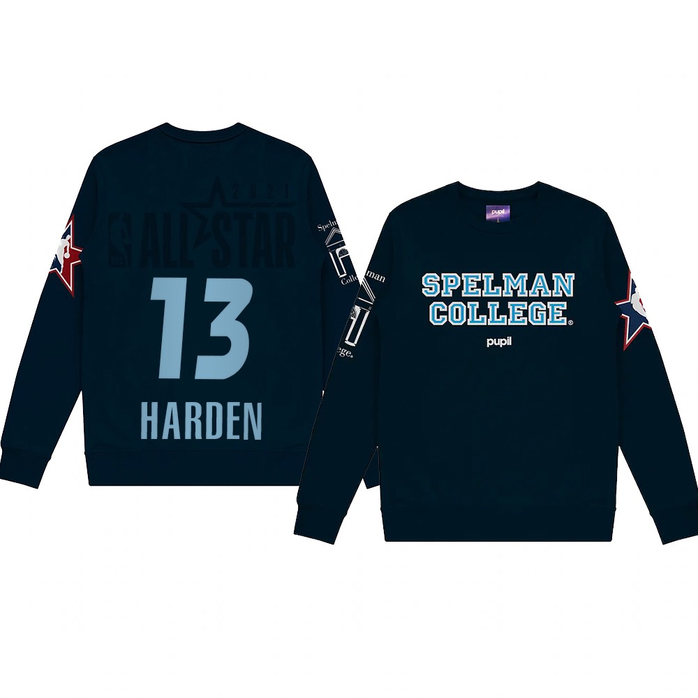 James Harden Spelman College Pupil Pullover Sweater 2021 NBA All-Star Game x HBCU Collection Gray
