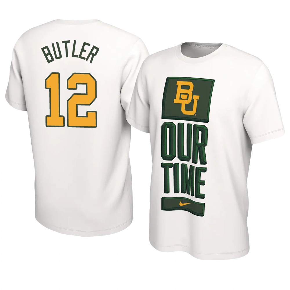 BAYLOR BEARS Jared Butler Basketball Our Time T-Shirt 2021 Bench Legend Performance White
