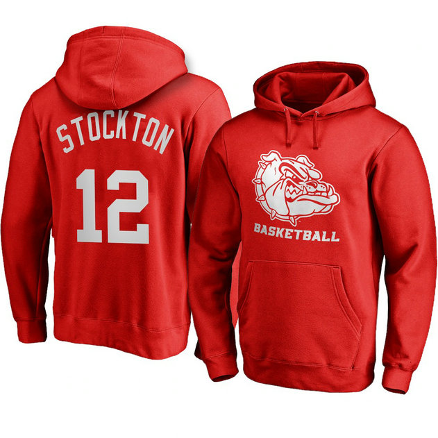 John Stockton Gonzaga Bulldogs Personalized Basketball Hoodie 2021 Name & Number Red John Stockton Gonzaga Bulldogs Personalized Basketball Hoodie 2021 Name & Number Red
