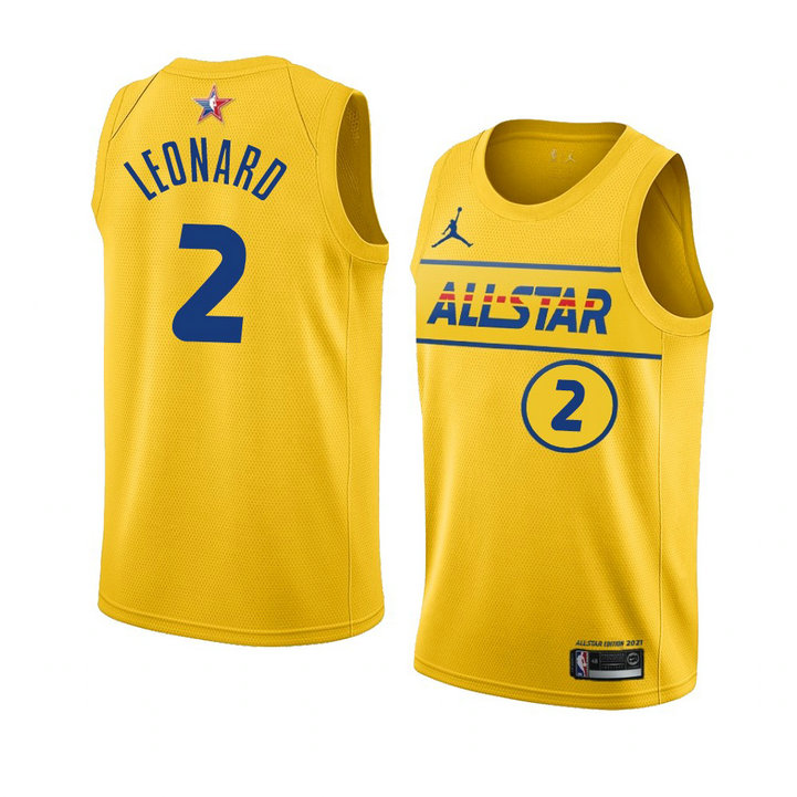 LA Clippers Kawhi Leonard 2021 Western Conference NBA All-Star Game Jersey Yellow