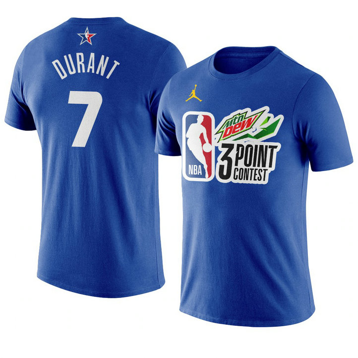 Brooklyn Nets Kevin Durant 2021 NBA All-Star Game 3point-contest T-Shirt Eastern Conference Royal
