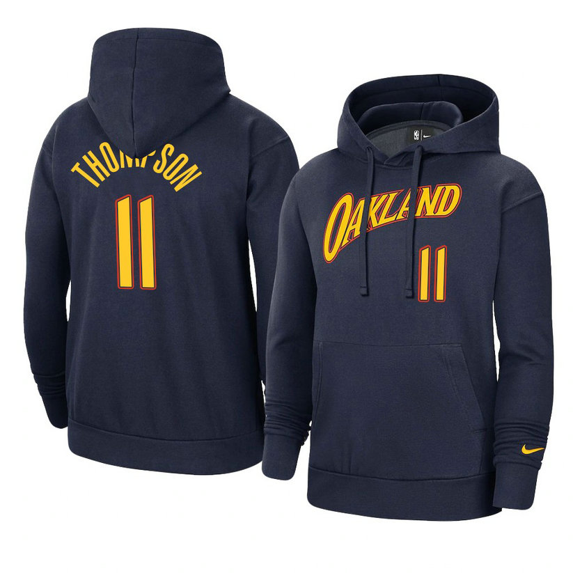 Golden State Warriors Klay Thompson Navy Oakland Forever 2021 City Edition Hoodie Golden State Warriors Klay Thompson Navy Oakland Forever 2021 City Edition Hoodie