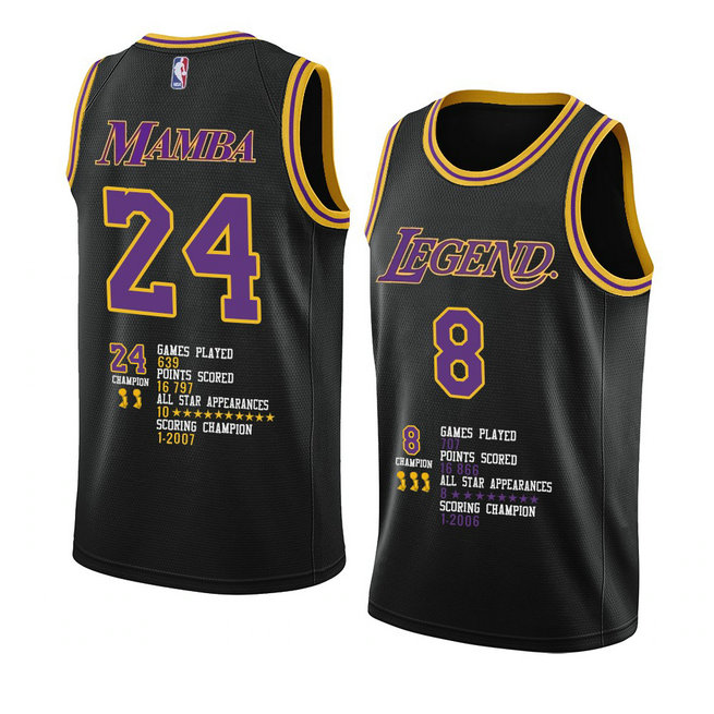 Kobe Bryant Los Angeles Lakers Special Commemoration Hardwood Classic Jersey 2021 Black