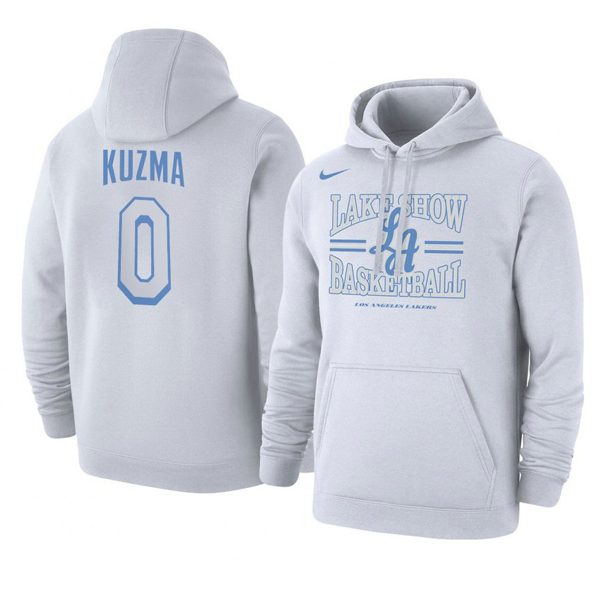 Los Angeles Lakers Kyle Kuzma 2021 City Edition Story Club Hoodie - White Los Angeles Lakers Kyle Kuzma 2021 City Edition Story Club Hoodie - White
