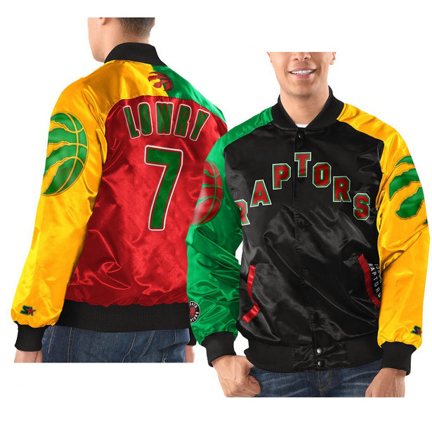 Toronto Raptors Kyle Lowry 2021 Black History Month Starter x Ty Mopkins Jacket Black Red