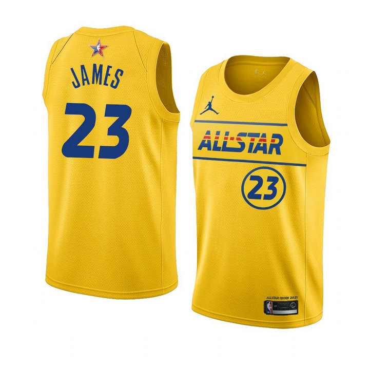 Los Angeles Lakers LeBron James 2021 Western Conference NBA All-Star Game Jersey Yellow Los Angeles Lakers LeBron James 2021 Western Conference NBA All-Star Game Jersey Yellow