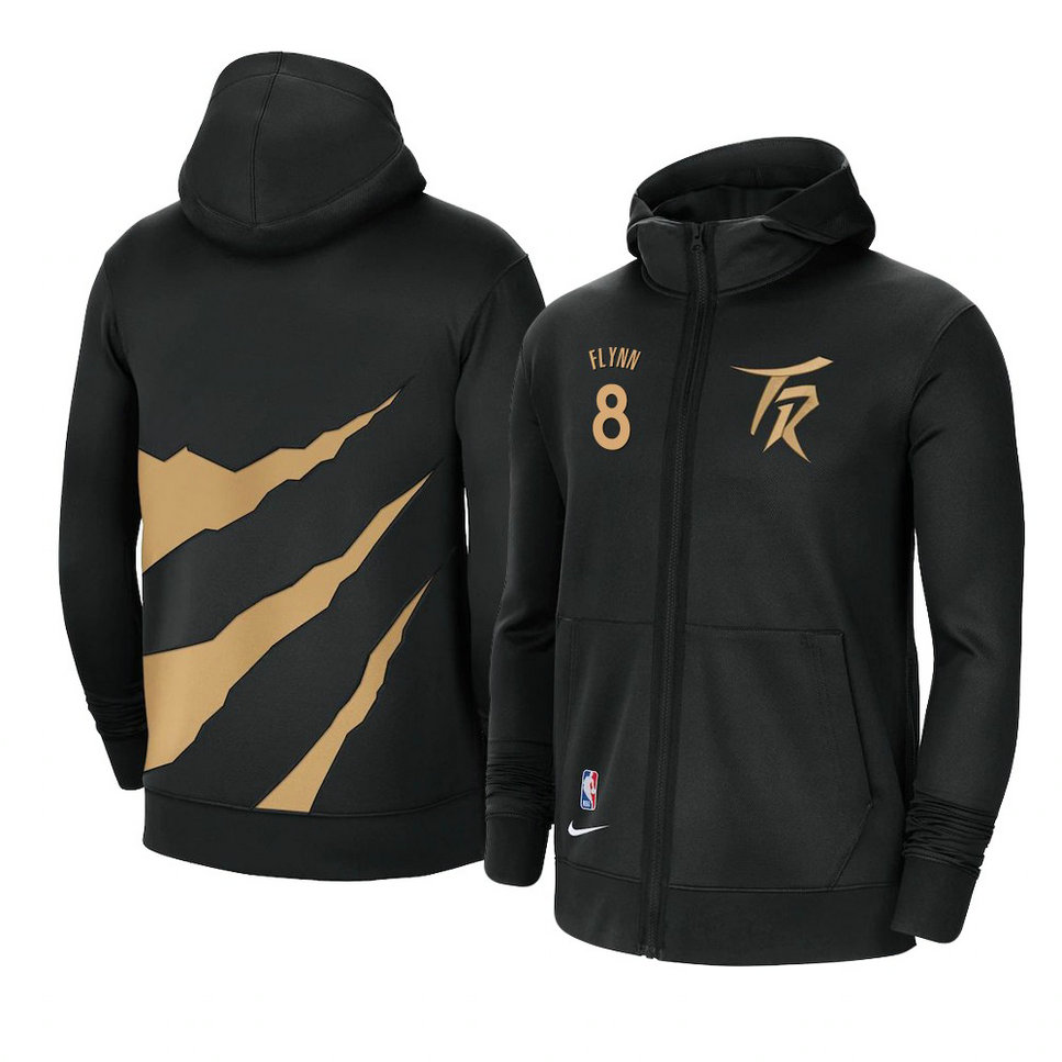 Toronto Raptors Malachi Flynn Black 2021 City Edition Showtime Hoodie Toronto Raptors Malachi Flynn Black 2021 City Edition Showtime Hoodie