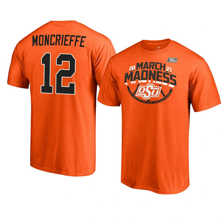 OKLAHOMA STATE COWBOYS Matthew-Alexander Moncrieffe March Madness T-Shirt 2021 Bound Ticket Orange