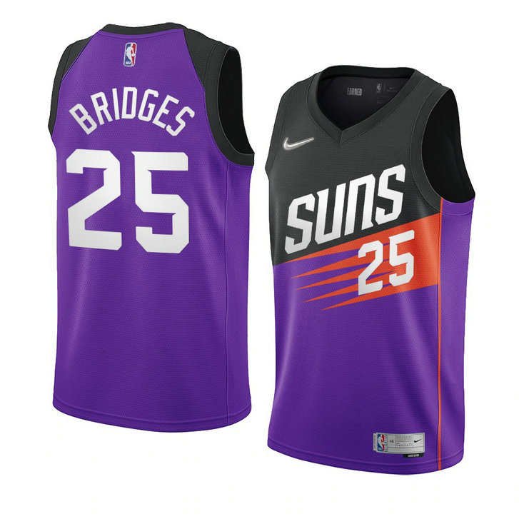 Phoenix Suns 2021 Mikal Bridges Earned Edition Swingman Jersey Purple Phoenix Suns 2021 Mikal Bridges Earned Edition Swingman Jersey Purple