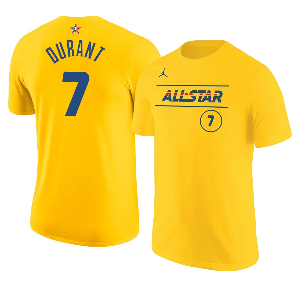 Brooklyn Nets Kevin Durant 2021 NBA All-Star Eastern T-Shirt Gold