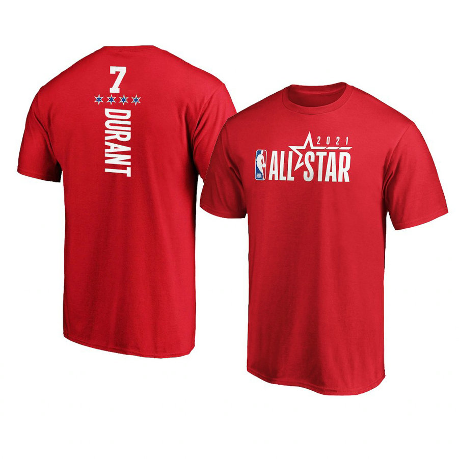 Brooklyn Nets Kevin Durant 2021 NBA All-Star T-Shirt Red