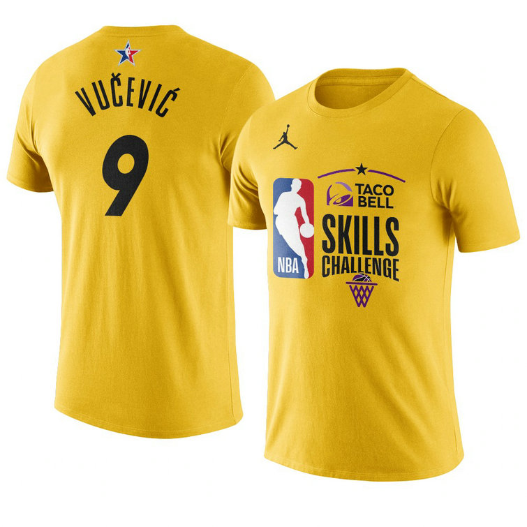 Orlando Magic Nikola Vucevic 2021 NBA All-Star Game Skills Challenge T-Shirt Gold