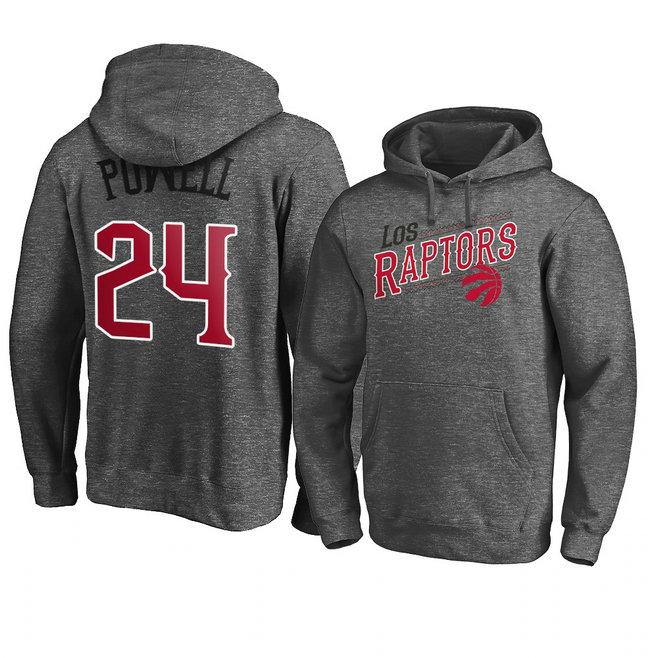 Toronto Raptors Norman Powell 2021 Noches Ene-Be-A Core Pullover Hoodie - Charcoal