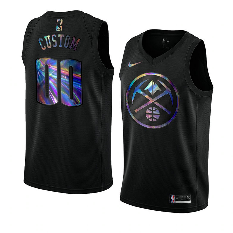 Denver Nuggets Custom Black Iridescent HWC Collection Limited Jersey With 2023 NBA finals patch Denver Nuggets Custom Black Iridescent HWC Collection Limited Jersey With 2023 NBA finals patch