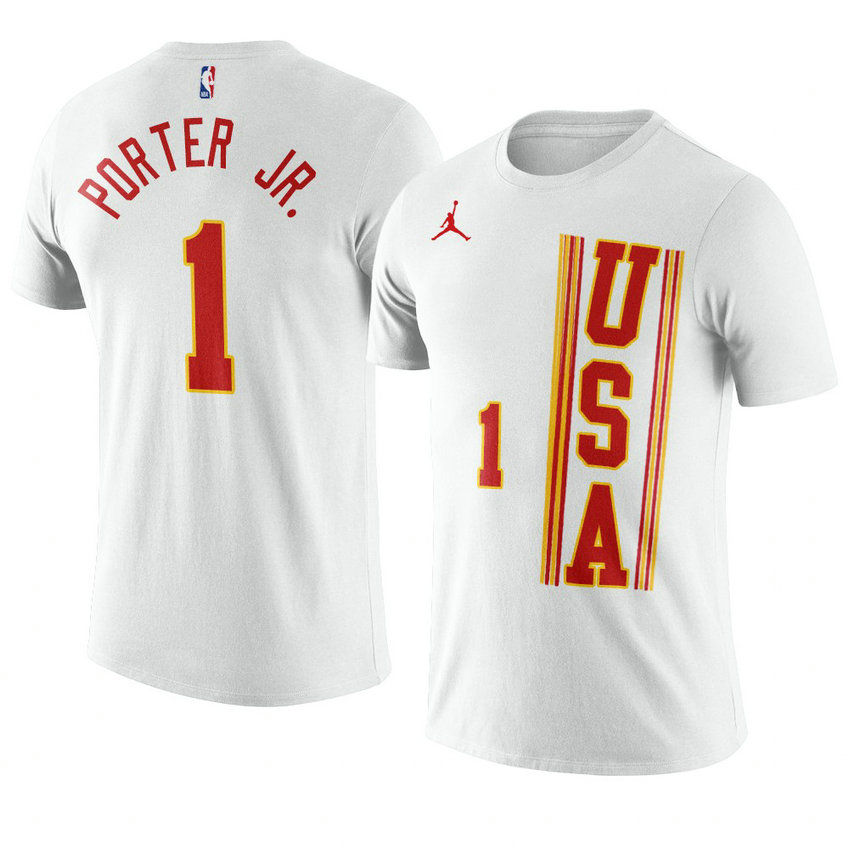 Denver Nuggets Michael Porter Jr. 2021 NBA Rising Star USA Team T-Shirt White