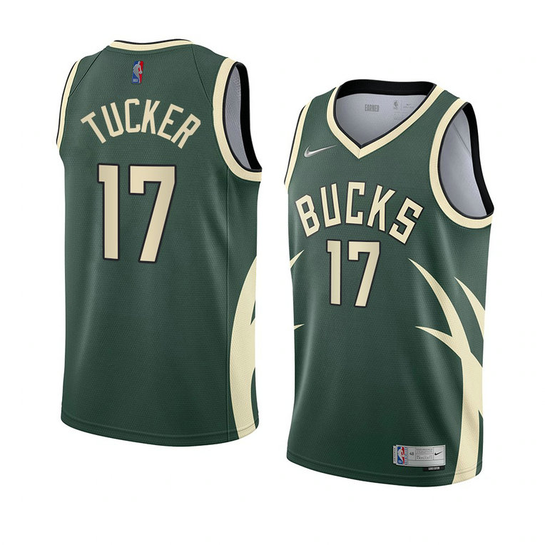 Milwaukee Bucks 2021 P.J. Tucker Earned Edition Swingman Player Jersey Green Milwaukee Bucks 2021 P.J. Tucker Earned Edition Swingman Player Jersey Green