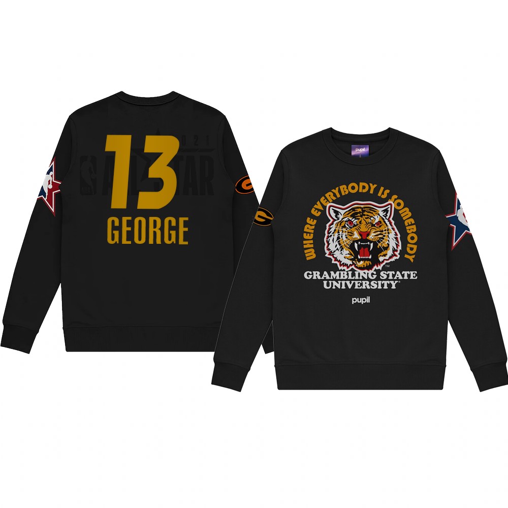 Paul George Grambling University Pupil Pullover Sweater 2021 NBA All-Star Game x HBCU Collection Black Paul George Grambling University Pupil Pullover Sweater 2021 NBA All-Star Game x HBCU Collection Black