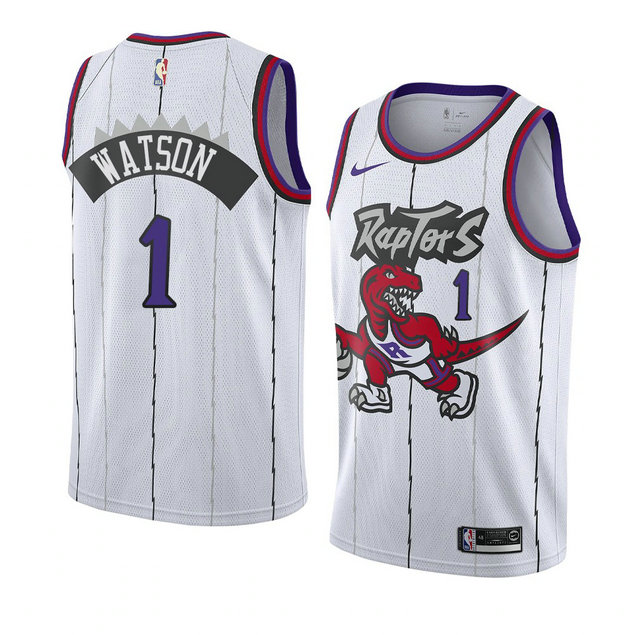 Toronto Raptors Paul Watson White 2021 Hardwood Classics Jersey