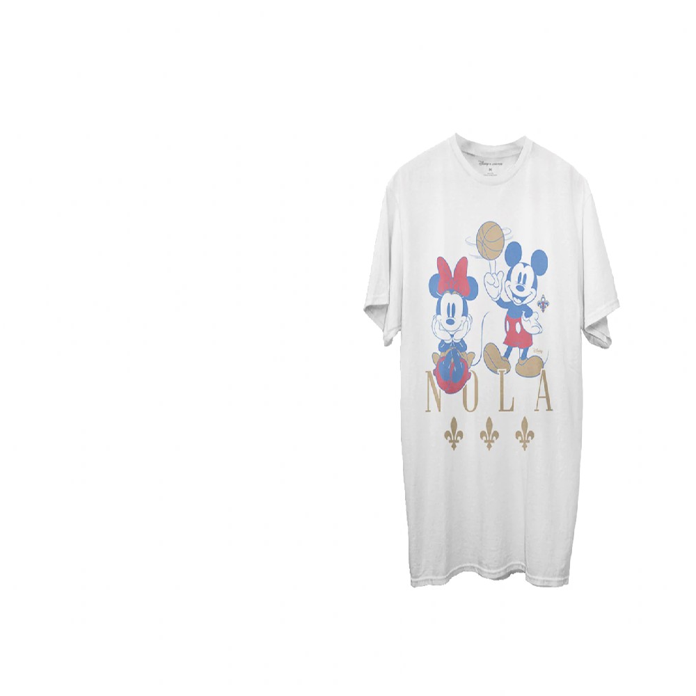 New Orleans Pelicans White Disney Mickey Minnie Junk Food 2021 City Edition T-Shirt