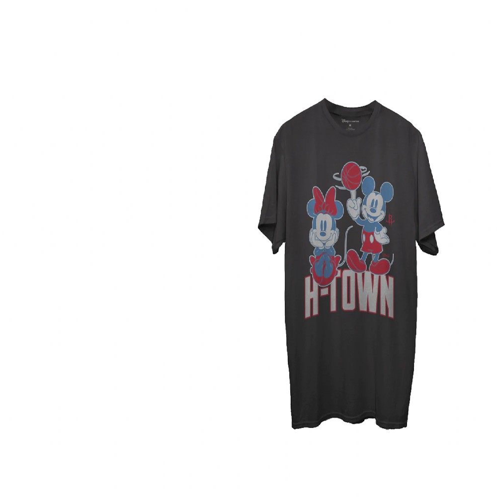 Houston Rockets Black Disney Mickey Minnie Junk Food 2021 City Edition T-Shirt Houston Rockets Black Disney Mickey Minnie Junk Food 2021 City Edition T-Shirt