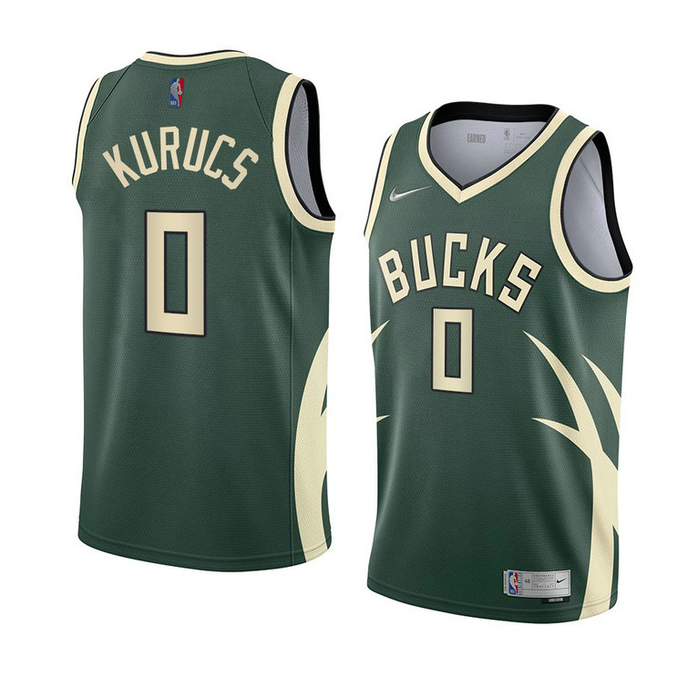 Milwaukee Bucks 2021 Rodions Kurucs Earned Edition Swingman Player Jersey Green Milwaukee Bucks 2021 Rodions Kurucs Earned Edition Swingman Player Jersey Green