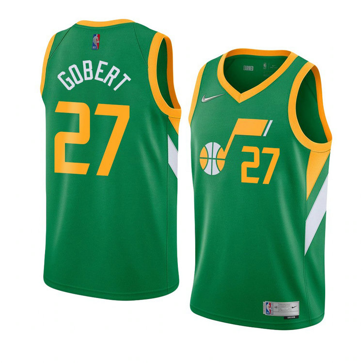Utah Jazz 2021 Rudy Gobert Earned Jersey Green