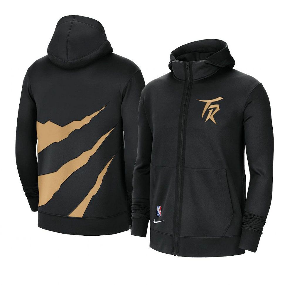 Raptors Black 2021 City Edition Showtime Full-Zip Hoodie Raptors Black 2021 City Edition Showtime Full-Zip Hoodie