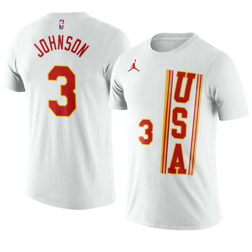 San Antonio Spurs Keldon Johnson 2021 NBA Rising Star USA Team T-Shirt White