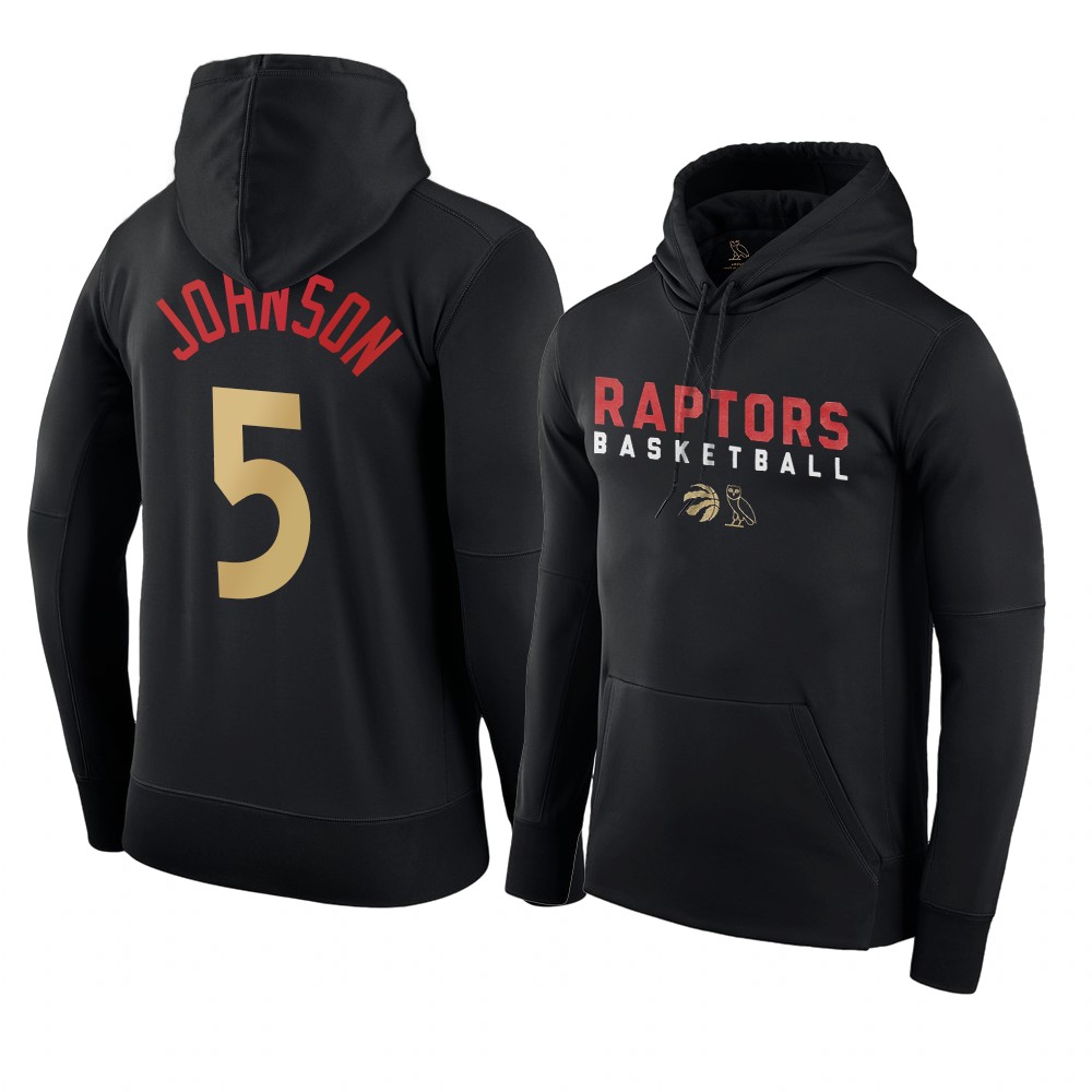 Toronto Raptors Stanley Johnson Black 2021 OVO Drake Pre-Game Hoodie Toronto Raptors Stanley Johnson Black 2021 OVO Drake Pre-Game Hoodie