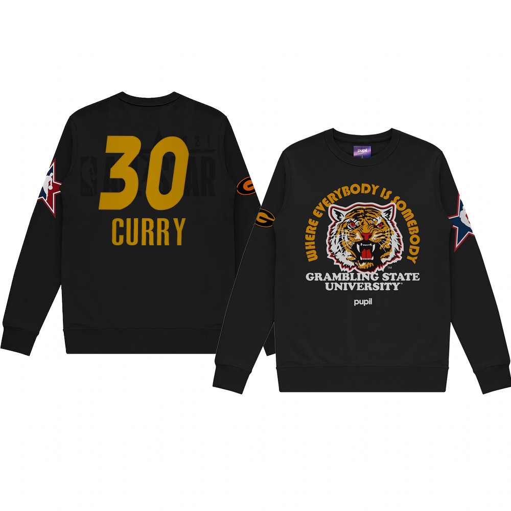 Stephen Curry Grambling University Pupil Pullover Sweater 2021 NBA All-Star Game x HBCU Collection Black Stephen Curry Grambling University Pupil Pullover Sweater 2021 NBA All-Star Game x HBCU Collection Black