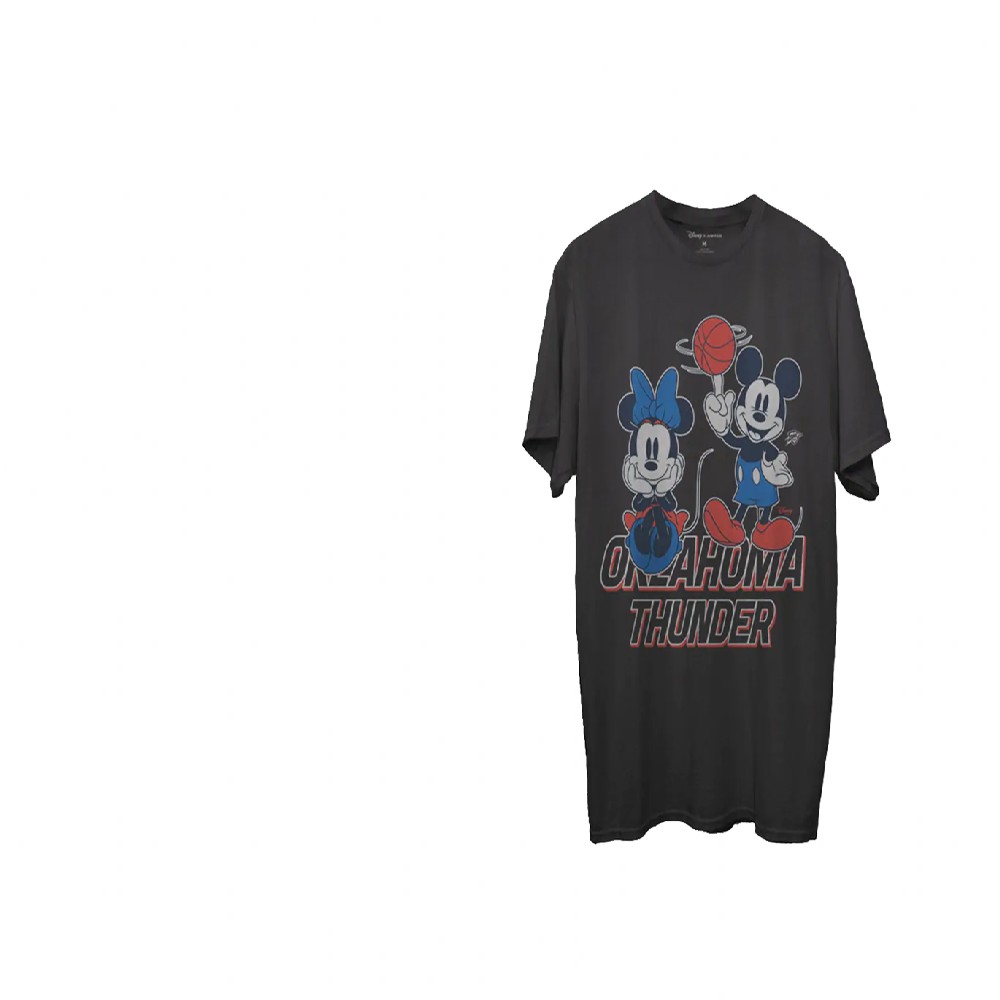 Oklahoma City Thunder Black Disney Mickey Minnie Junk Food 2021 City Edition T-Shirt Oklahoma City Thunder Black Disney Mickey Minnie Junk Food 2021 City Edition T-Shirt