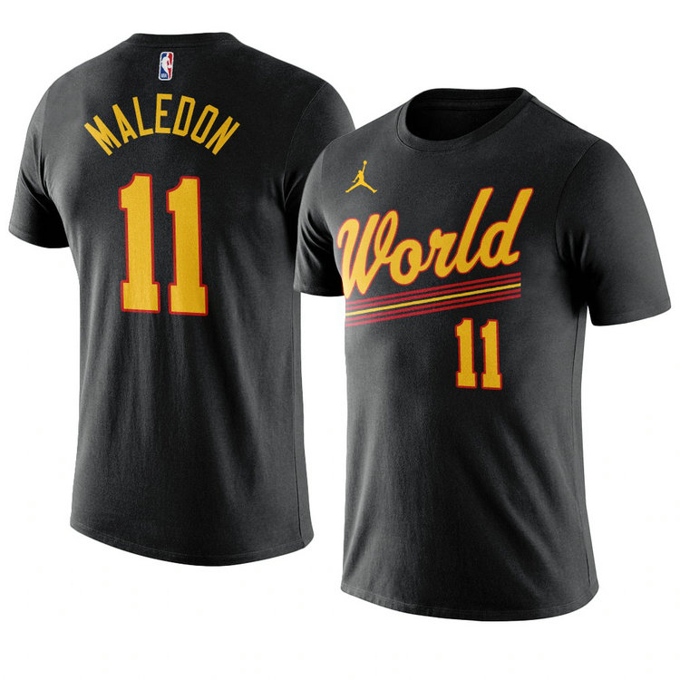 Oklahoma City Thunder Theo Maledon 2021 NBA Rising Star World Team T-Shirt Black Oklahoma City Thunder Theo Maledon 2021 NBA Rising Star World Team T-Shirt Black