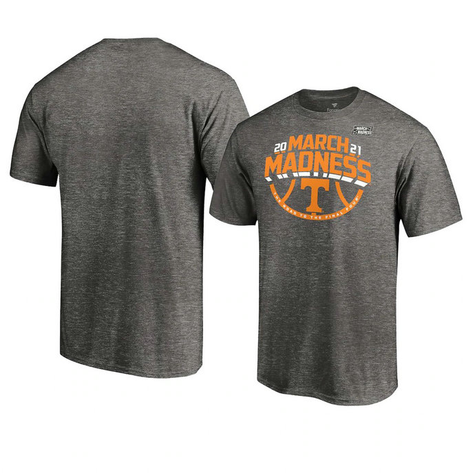 Tennessee Volunteers 2021 March Madness T-Shirt Ticket Charcoal Tennessee Volunteers 2021 March Madness T-Shirt Ticket Charcoal